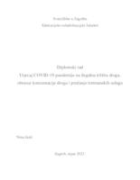 prikaz prve stranice dokumenta Utjecaj COVID-19 pandemije na ilegalna tržišta droga, obrasce konzumacije droga i pružanje tretmanskih usluga