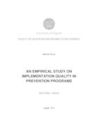 prikaz prve stranice dokumenta An empirical study on implementation quality in prevention programs